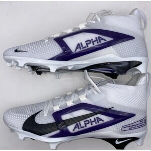 *NEW* Men's Size 11.5 Nike Alpha Elite 4 Menace Cleats White/Purple FZ7701-102